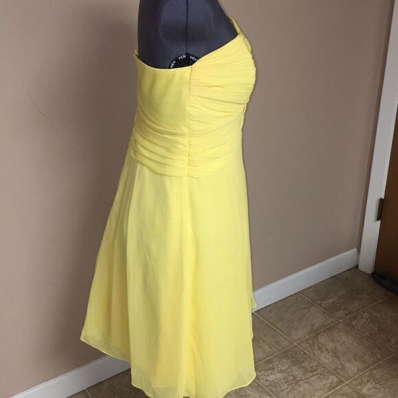 Davids Bridal Strapless Short chiffon dress 8 - Picture 4 of 6